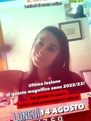 A post by @daniela_carelli on TikTok caption: Ultima lezione di canto di questo magnifico anno 2022/23❣️ Grazie di cuore a tutti i miei allievi 🩵 #perte #foryou #ultimalezione #buonevacanze #ferragosto #lezionidicanto #lezionidicantoonline #voicemotion_by_danielacarelli @𝒢ℯ𝓇𝓎🏳️‍🌈