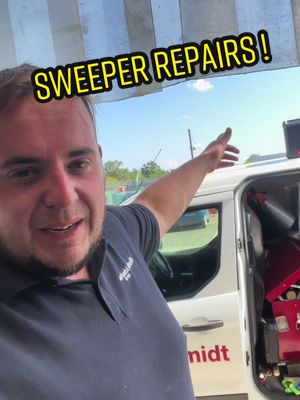 A post by @joshyboy1995 on TikTok caption: Sweeper repairs #fyp #engineering #repairs 