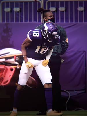 A post by @nfl.visonz on TikTok caption: my best. || #fyp #foru #foryoupage #justinjefferson #vikings #jjettas #nfl #nfltop100 #viral #trending #18 #davanteadams #jonathantaylor #4u #ae