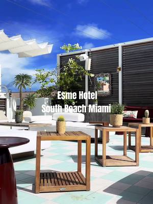 A post by @tykeracarter on TikTok caption: The cutest little boutique hotel in Miami #esmehotel #miamihotel #boutiquehotels