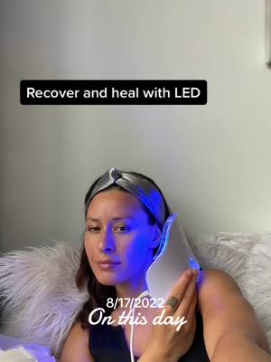 A post by @lovethealchemist on TikTok caption: Struggling with breakouts? Blue LED light therapy can help!  Love, The Alchemist  #onthisday #bluelight #skincare #acne #inflammation 