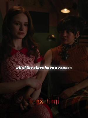 A post by @angxchoni on TikTok caption: all of the stars have a reason ⭐️ #angxchoni #riverdale #choni #cherylblossom #tonitopaz #madelainepetsch #vanessamorgan #rvd7 