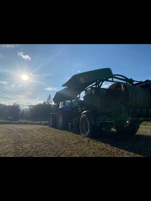 A post by @jasonculhane on TikTok caption: Gotta love the sunsets at grass 🌅🌿#fyp #sunset #grass #silage #newholland #mchale #culhaneagriphotogrpahy