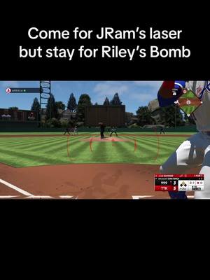 A post by @drewdarr on TikTok caption: Austin Riley got his pitch and did not miss. #MLB #mlbbtiktok #mlbtheshow23 #fy