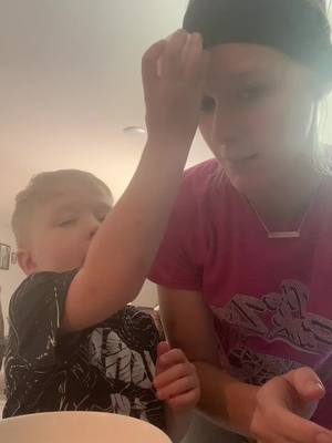 A post by @chelseynicole24 on TikTok caption: “I have strong muscles”  -He asked if he could crack an egg on my head. Of course I’m going to let him😂 love my boy to death🩵 ##fyp##mommasboy