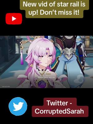 A post by @badassflicky on TikTok caption: New vid up check it out! #HonkaiStarRail #honkaistarrailwelt #gameplay #fypシ゚ #honkaistarrailfuxuan #fypシ゚viral #smallyoutuberscommumity