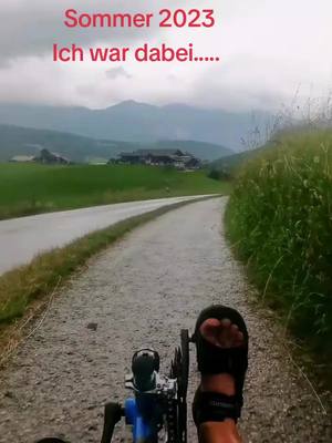 A post by @outdoorandy86 on TikTok caption: Gibt kein schlechtes Wetter sondern nur schlechte Bekleidung. Beim #Liegerad fahren ist mir das Wetter meist egal und dank der Klick Sandalen von #shimano muss man sich auch über nasse Socken keine Gedanken machen.... #recumbentbikes #bike #berchtesgaden #bgl #fy #rain #summer2023 #rainyday #regen #bikelife 