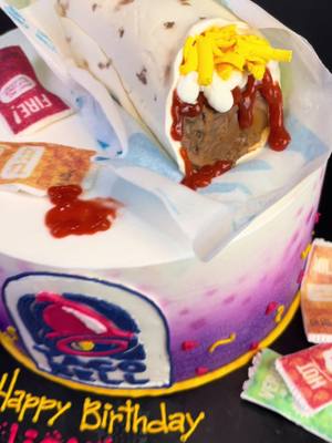 A post by @sublimecakedesign on TikTok caption: Would you be dissapointed to bite a burrito only to find out it’s cake? #tacobell #livemas #cakedecorating #artistsoftiktok #cake #fyp #isitcake @Taco Bell USA™ @tacobell 