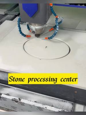 A post by @hongyuntilecutter on TikTok caption: What are the processes used in stone processing centers?#machiningcenterprocessing #stoneprocessing #stoneprocessingmachine #stoneprocessingmachinery #cncstonemachine 