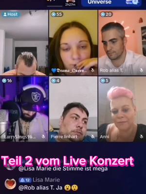 A post by @robstemas on TikTok caption: dies ist Teil 2 von den Mega Künstlern, zu hören sind @💙𝕯𝖗𝖆𝖒𝖆_𝕶𝖎𝖓𝖌💙 und @Gina🌙 danke aber auch an @𝕃𝕒𝕣𝕣𝕪𝕊𝕚𝕟𝕘𝕤𝟡𝟞🎤🎸🎶 @BettyBoo 🌹 