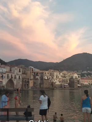 A post by @ireneandnadiacomplici on TikTok caption: #cefalu #sicilia #sunset #tramonti#perteeee #tiktokita