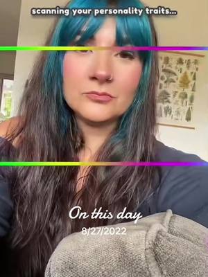 A post by @bluefrenchhorn26 on TikTok caption: #onthisday Should i go back to blue again?????#fyp