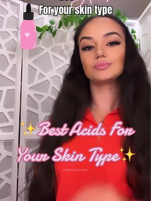 A post by @jesziikah on TikTok caption: Best Acids for your skin type.🌸✨ #fyp #skincare #esthetician #skincaretips   