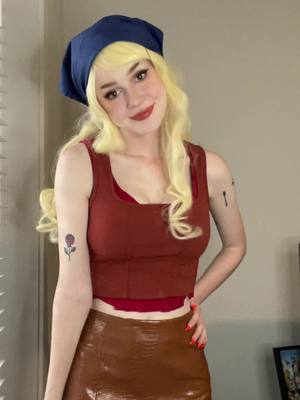 A post by @junoneramani on TikTok caption: she's baaaaaaaack #fragglelindsay #lindsaytotaldrama #totaldramaisland #totaldrama #totaldramaislandreboot #totaldramacosplay #lindsaycosplay