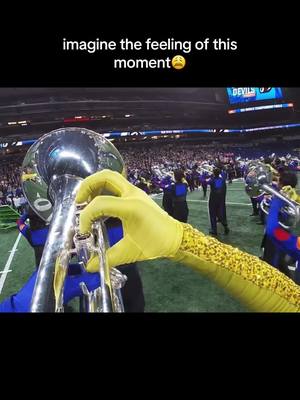 A post by @marching.things on TikTok caption: one of the most beautiful things EVER #foryou #fyp #music #brass #dci #drumcorps #band #marchingband #marchingthings #bluedevils #colorguard #brass #mellophone (HEADCAM FROM: LUCAS VAI)