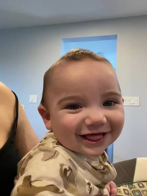 A post by @ash103104 on TikTok caption: No phone is safe around this one 🤣 #babyfever #babyfeverwarning #socute #socutebaby #babyboy #babyboys #zachary #funny #funnyvideos #funnymoments #momof3 #momof3kids #6months #6monthsold #cuteboy #eatsphone #babyvsphone