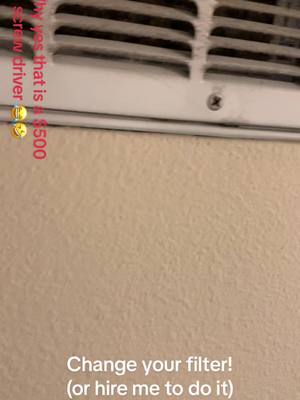 A post by @tamungas on TikTok caption: #tamungas #furnacefilter #acfilter #breathecleanair #texturedairfilter🤣 #mgyvershandymanandbuildingservices #simplefix