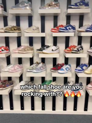 A post by @justforkickz814 on TikTok caption: take your pick 🔥🔥 so much flavor 😮‍💨 which shoe are you picking for fall? #sneakerhead #justforkickz #fire #shoes #fall 