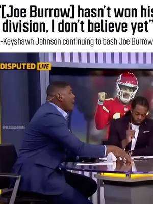 A post by @bengalsdrake on TikTok caption: Which TV “analyst” talks the most sh** on your team? Every NFL team has someone like Keyshawn Johnson😂 #fyp #foryou #bengals #football #foryoupage #fypシ 