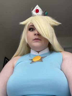 A post by @herbal.t.cosplays on TikTok caption: nintendo char duets? me when rosalina is like 12 feet tall shes so mother #rosalina #rosalinaandluma #princessrosalina #supermariogalaxy