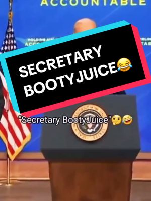 A post by @luke.m.holland on TikTok caption: Biden accidentally calls Pete Buttigieg, Secretary “Booty Juice” #lol #biden #funny #fyp 