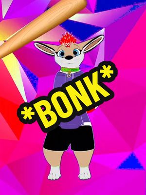 A post by @playtendoh on TikTok caption: Me getting Bonked 😢 #animationmeme from @Money Dog Films  #vrchatavatar #rexouium #awtter #baseballbat #bonk #vtuber #animation