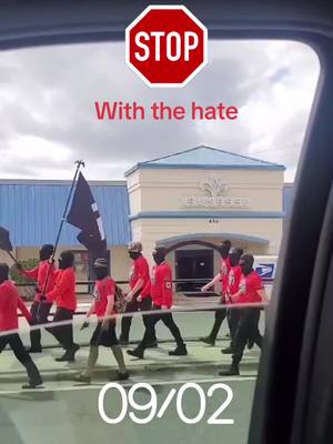 A post by @theworld.isastage on TikTok caption: Why is this still happening?!  Hiding their faces like a bunch of scared pathetic dirtbags!  Anyone in Central Florida or from anywhere recognize anyone of these Punks ? State their identity  . #racism #altamontesprings #fl #florida #orlando #endracisim #stopthehate