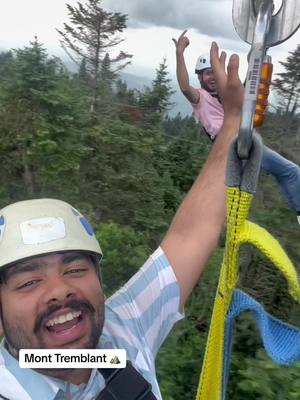 A post by @abhaysam07 on TikTok caption: #zipline #monttremblant #abhaysam07