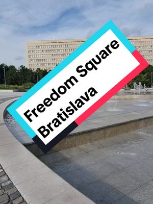 A post by @outdoorandy86 on TikTok caption: Freedom Square in the Capital City of #slovakia - Námestie slobody #monument #historical #coldwar #bratislava #vacation 