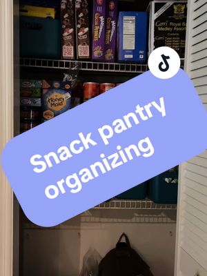 A post by @xokristinaxox on TikTok caption: Organizing my boys snack pantry. I purged so much stuff. Happy Labor Day. #SnackPantry #SnacksForDays #TeenagerSnacks #MomTok #FL #Florida #CleanWithMe #CleanTok #CleaningTok #Cleaning #Declutter #MomsOver30 #40 #FloridaMom #FloridaMomsTikTok #Monday #LaborDay #OrganizeTok #OrganizeToks