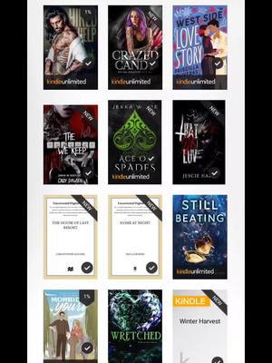 A post by @beersbooksandboos on TikTok caption: Just some of the ebooks I want to get read by the end of the year.  #beersbooksandboos #tbr #monthlytbr #helpmeread #smut #ku #kindle #kindleunlimited #smut #darkromancereads #mafiaromance #romance #Netgalley #arc #edelweissarc