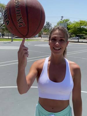 A post by @kaylaautumnward on TikTok caption: When people ask me to dunk a basketball… #basketball #hoops #ballislife