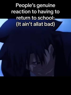 A post by @animeversusbattles42 on TikTok caption: Like bro atleast try to enjoy yourself || Follow for more ➕ #animeversusbattles42 #animetiktok #anitok #animetok #anime #shitposting #school 