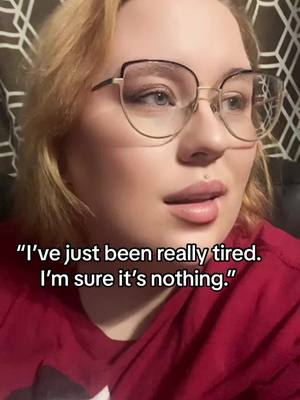 A post by @brookethejoke on TikTok caption: I thought i was just chronically ✨sleepy✨ #fyp