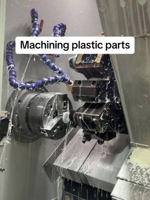 A post by @cncwonderfulfactory on TikTok caption: Machining plastic parts#cncturningparts #cnc #cncplastic #cncplasticmanufacturing 