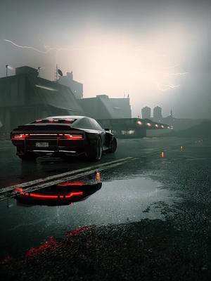 A post by @btt.mrvn on TikTok caption: storms > sunsets #hyundai #dark #cinematic #cartok #carsoftiktok #caredit #darkmood #storm #lighting #cyberpunk #cgi #blender #b3d