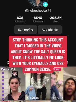 A post by @neko_cheet0 on TikTok caption: @🌱 Amorphous enigma 🌱 THIS IS MY MAIN ACCOUNT YOU ACTUAL CRETENS. Im so done trying to explain this to people who wont fuckin read descriptions. #imdone #learntoread #goodgodman #itsnotthathard 