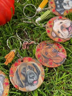 A post by @septemberscottie on TikTok caption: Our seasonal autumn keyrings have been a huge hit😍🦇🎃#dogsofttiktok #fypシ゚viral #doglover #petportraits #pumpkin #pumpkinseason #autumn #spookyseason2023