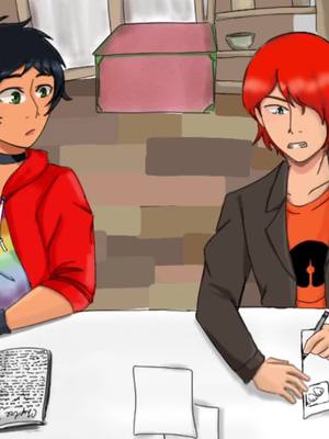 A post by @galactic_leo on TikTok caption: Nathaniel has a crush on Marc. #animatic #miraculousladybug #MLB #marcanciel #nathanielkurtzberg #marcthaniel #nathmarc #marcnath #flipaclip 