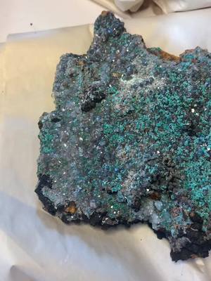 A post by @flagstaff.rocks on TikTok caption: #Aurichalcite Raise consciousness. Lifts to higher perspective. Facilitates high vibrations anchoring into body.