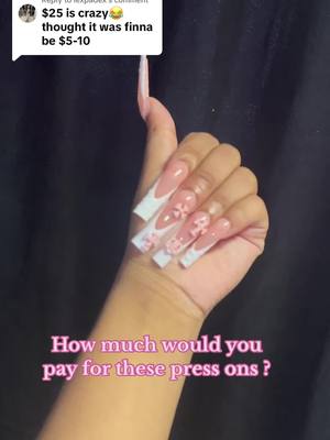 A post by @princesscutvv on TikTok caption: Replying to @lexpadex I think 25 is a steal 💗 💗 #pressonnails #gelpressonnails #jellynude #frenchtippressons 