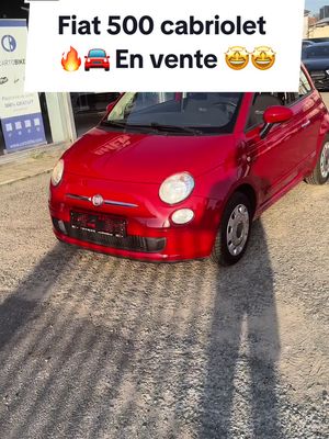 A post by @garagebhenauto on TikTok caption: Fiat 500 cabriolet en vente 🔥#cartobike #garagebhenauto #ventevoiture #achatvoiture#fiat500 