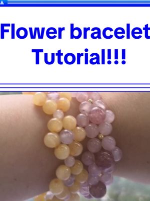 A post by @sg_crystal_globle on TikTok caption: Long time no see🥹🥹🥹show u how to make a flower bracelet 🥰🥰🥰#fyp #fypシ #beads #DIY #bracelets #braceletmaking #cute