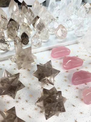 A post by @annascrystalshop on TikTok caption: Join me today over on Insta at 8pm ET #crystals #crystaltok #crystalfyp #crystallivesale #clearquartz #smokeyquartz #rosequartz