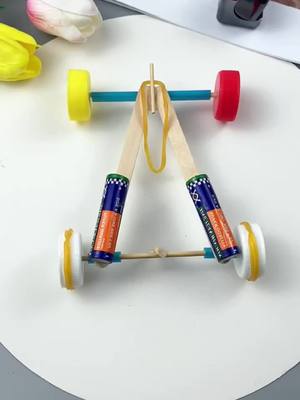 A post by @aaronlikehandcraft on TikTok caption: Make a toy car. #foryou #fyp #DIY #handcraft #handmade #tiktok 