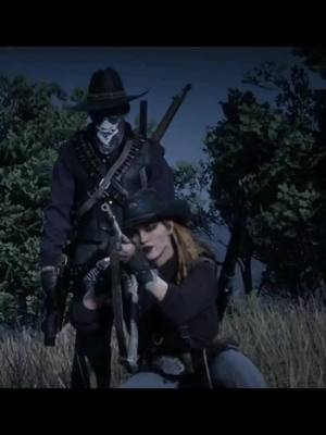 A post by @mintsquirrel725 on TikTok caption: just some more spooky videos with my love and bestie @SmokieOkie354 @KGKDragonSlayer  #reddead #reddeadredepmtion2 #spookyseason #halloweenseason #reddeadonline #rdo2 #rdooutfits #rdo2 #savereddeadonline #reddeadtok