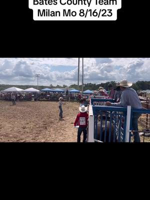 A post by @littlecop4900 on TikTok caption: Team Bates County Performance at the Missouri High School and Junior High Rodeo.   8/16/23 #mshr #cowboy #cowgirlsoftiktok⚡️ #bullriding #saddlebronc #rodeopolebending #barrelracer #chutedogger #highschoolrodeo #nationalhighschoolrodeoassociation #nationalhighschoolfinalsrodeo 