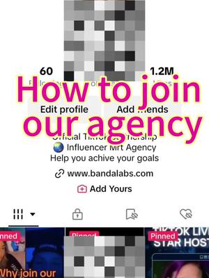 A post by @lvybabyone on TikTok caption: How to join Bandalabs agency? No need any fee, feel free to join us  #agency #agencylife #tiktoklive #growaccount 