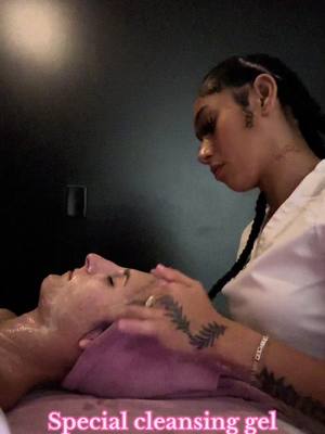 A post by @malloryyangel on TikTok caption: Come do a facial w me🩵#esthetician #estheticiantiktok