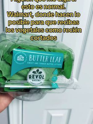 A post by @griselldominguez on TikTok caption: 🤨 Es la primera vez q veo recibo así la lechuga. #walmart #revol #lettuce